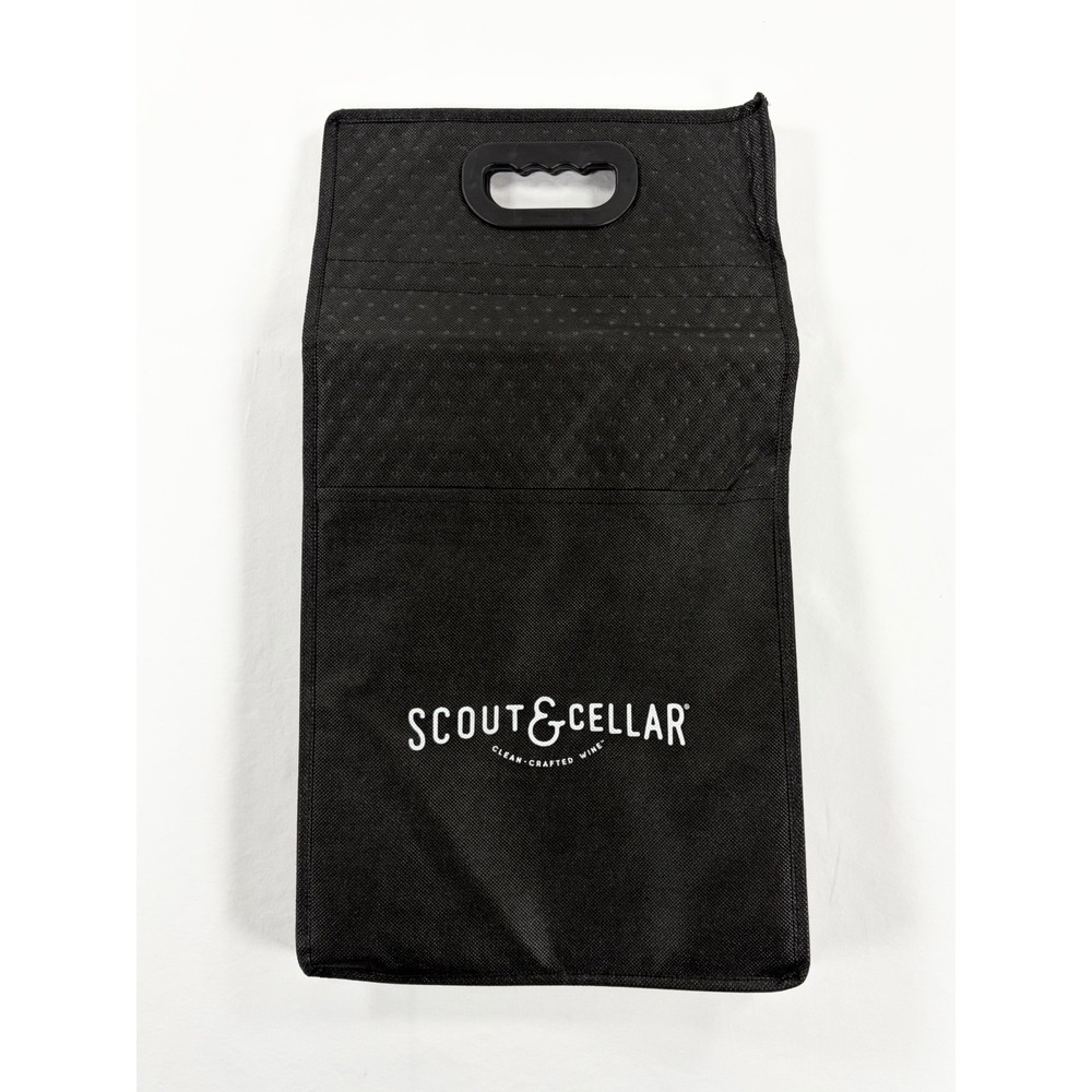 Scout & Cellar 6 Bottle Insulated Wine‎ Cooler Carry Bag Padded Tote Black New